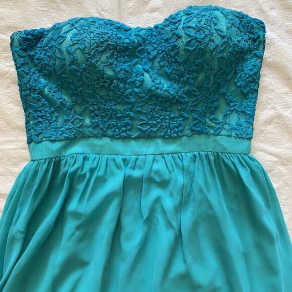 Women's/Girl's Special Occasion Dress by Forever 21 XXI - Aqua - Size M - Picture 6 of 16
